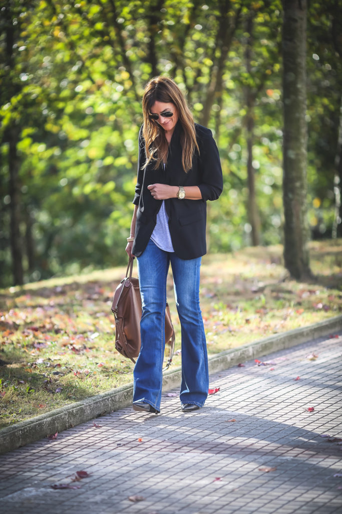blazer , campana , jeans , Lucía Díez , es cuestion de estilo , massimo dutti , 